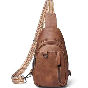 7L Sling Bag for Women Men Leather Small Sling Backpack Daypack Anti  Fanny Pack Crossbody Purse Travel