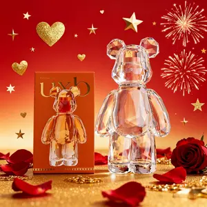 Unisex 3.38oz Perfume Edp, Cute Bear Bottle, Fresh Floral Essence Fragrance, Charming Fragrance, Long-Lasting Fragrance, Perfect Gift for Dates, Birthdays, Holidays, Parties