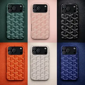 Luxury High-End Parisian Dogtooth Print TPU Cover For iPhone Accessories Durable Protect iPhone 17 to 11Includes Tempered Glass Screen Protector