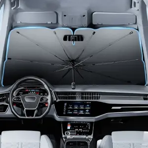 Foldable Car Windshield Sunshade Umbrella, UV Protection Heat Insulation, Front Window Shade, Automotive Interior Accessory