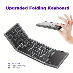 Slim, Lightweight, Collapsible Mini Wireless Keyboard Featuring a Touchpad - Works with Windows, Android, Ios, And Mac for Tablets And Smartphones!