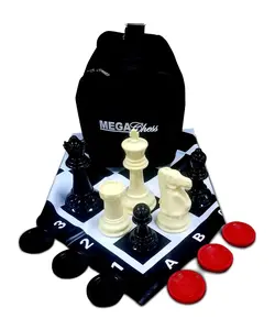 Giant Chess Plus Checkers Plus Vinyl Mat Bundle 8 Inch — MegaChess