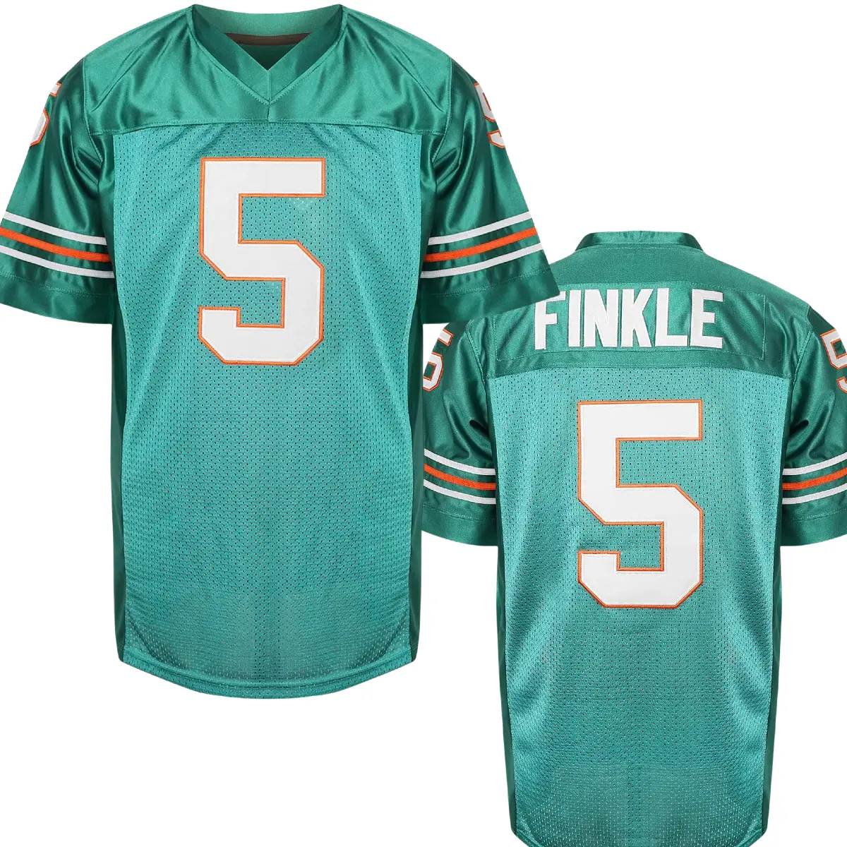 #5 Ray Finkle Ace Ventura Pet Detective Jim Carrey Movie Football Jersey Green Athletic Workout Tops