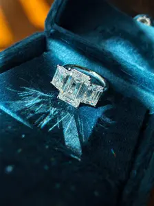 8.28 CTW 3-Stone Emerald Cut Lab Diamond Ring IGI Cerificate