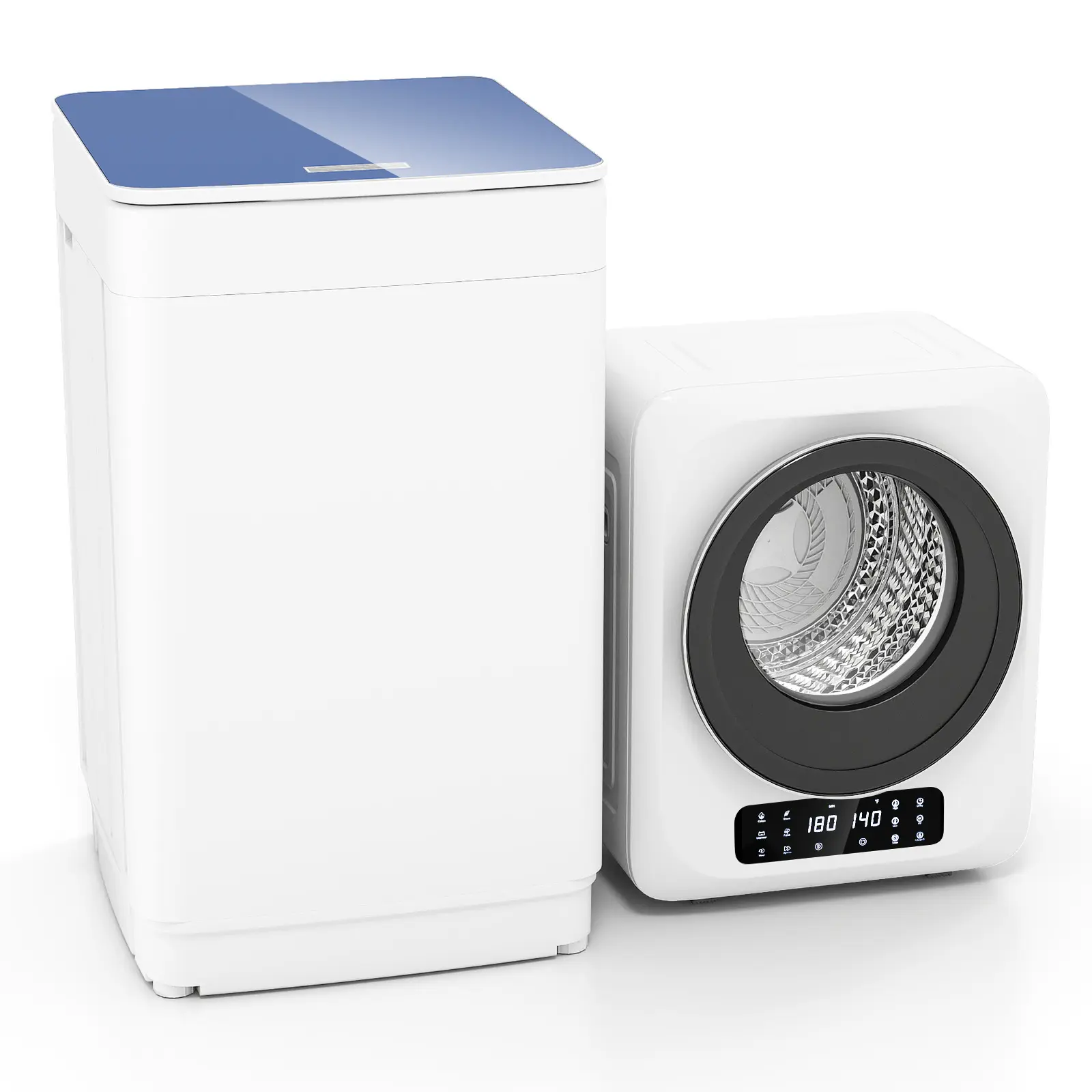 Auertech Portable Washer and Dryer Combo Set, 20Lbs Fully Automatic Washing Machine, 1.8CuFt Portable Dryers, Compact Washer and Dryer for Apartment, RV, Dorm lavadora laundymachine