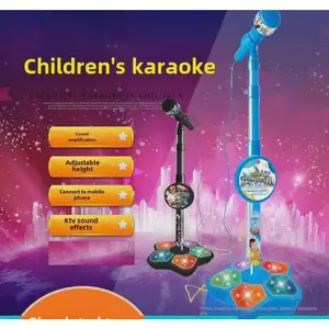 Microphone Toy, Karaoke Machine Toy with Light, Singing Machine Toy, Music Toy for Kids, Birthday Gift for Girls