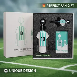 10-Piece Jersey Bottle Opener Set - Durable Zinc Alloy, Football-Themed Design, Cork Remover, Ideal Gift for Sports Fans