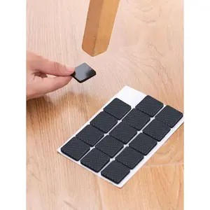 30pcs/Set Non-Slip EVA Table And Chair Pads Modern Black Wear-Resistant Home Pads Noise Reduction Protective Pads(The Product Has An Anti-Slip Function After Being Attached,Avoid Dragging The Stool Too Much To Cause Damage To The Bottom)