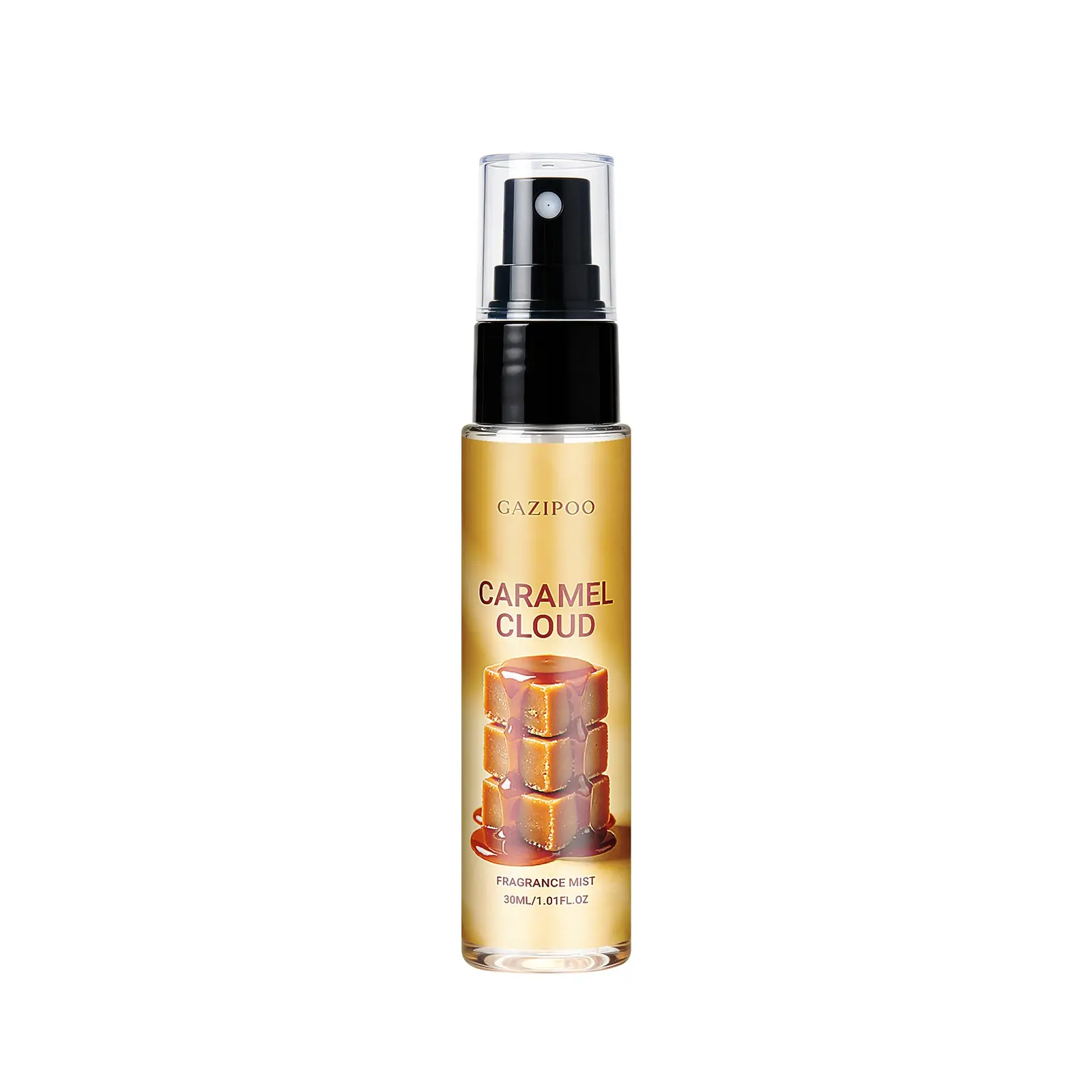 Gazipoo Caramel Cloud Fragrance Spray, Premium Scent Spray, Oil Base Fragrance, Relaxing Sweet Scent, Safe Natural Formula, Coconut Citrus Top Notes, Family Friendly Perfume, Aroma, Scented Mist