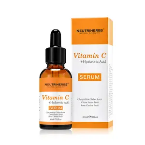 NEUTRIHERBS Vitamin C Serum with Hyaluronic Acid – Brightening Anti-Aging Face Oil 30ml for All Skin Types