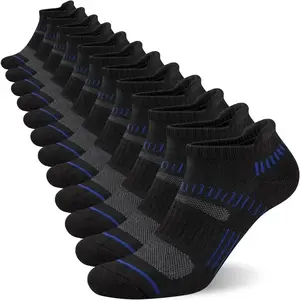 25 Pairs Men's Ankle Athletic Socks, Low Cut with Non-Slip, Show for Casual, Running with Breathable Mesh Comfort Fit Menswear