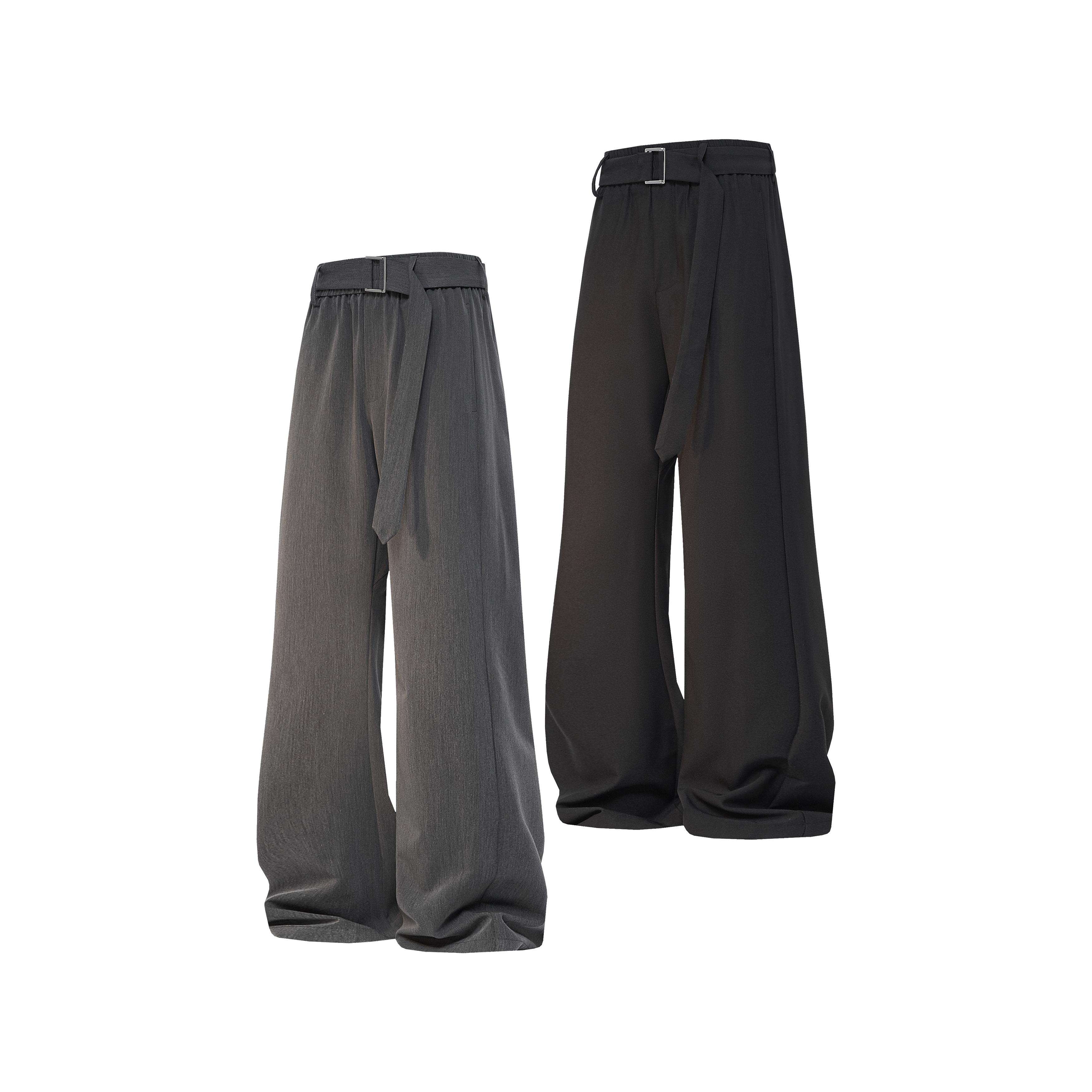 Men’s summer lightweight American high-street loose slightly flared casual dress pants