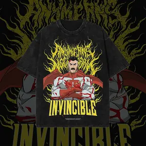 Vintage Invincible Inspired Superhero Graphic T-Shirt – Retro Comic Style Fan Cotton Tee