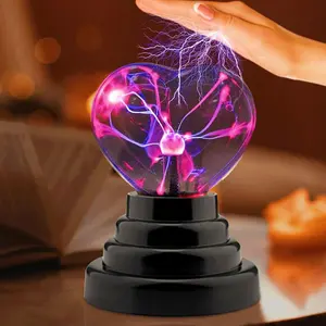 Sphere Plasma Lightning Ball Electronic Magic Light with Music, 4/5/6 Inch