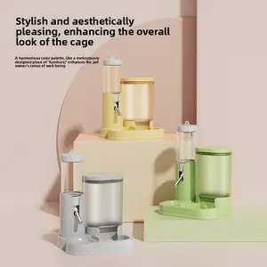 2-in-1 Hamster Feeder & Water Bottle - Ball Bearing Auto Dispenser for Golden Hamsters & Small Pets