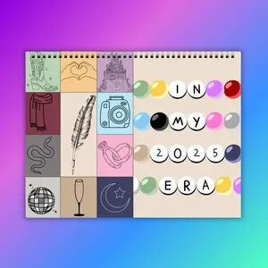 Cute Pop Star Inspired 2025 Calendar, Tour Inspired 2025, Lyric Calendar, Valentine Gift Calendar, Gift for Her