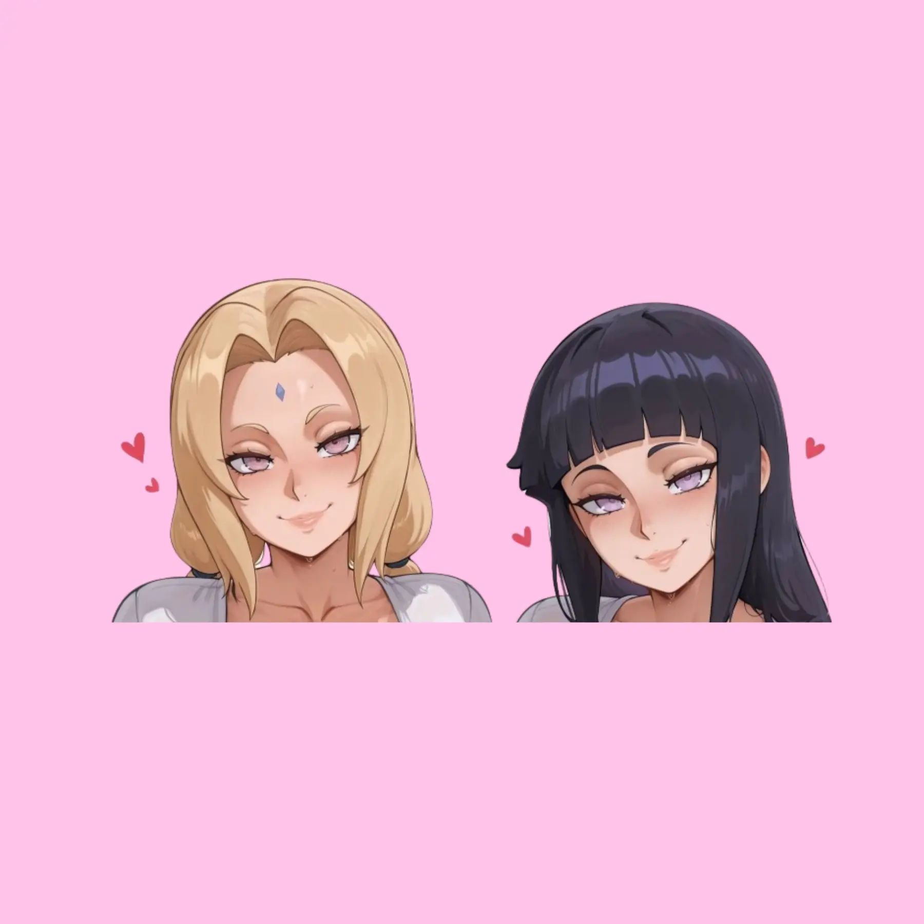 Hinata & Tsunade Otaku #1 Car, Phone Sticker – Kiss-Cut Vinyl Decal for Laptop & Hydro Flask, Full Body Sticker