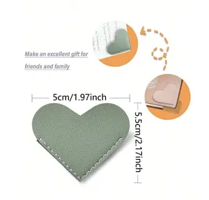 6-Piece Cute Shape Heart-Shaped Corner Book Accessory Set for Fantasy Readers, Office Stationery Kit Including Decorative Bookmark, Adhesive Gift Markers, Alphabet Stickers, Booklet Stamps, Set Of Six