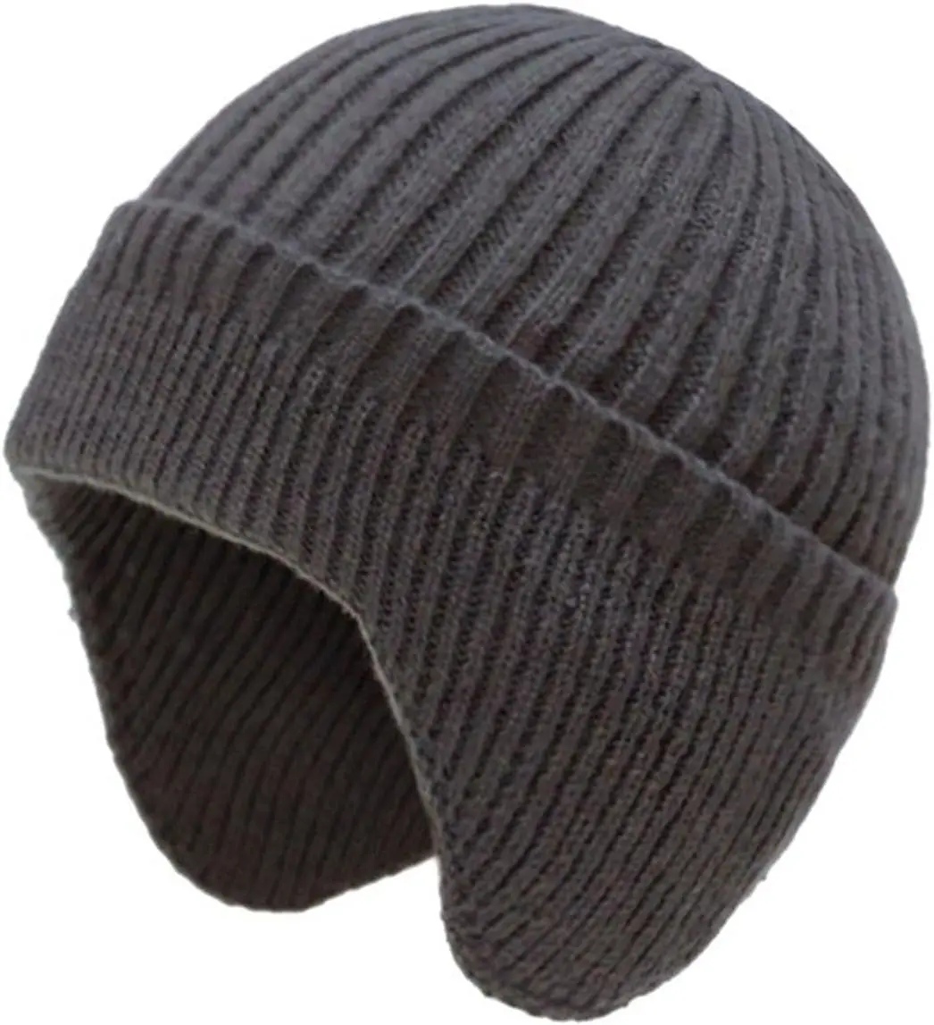 Men Women Winter Beanie Hat Knit Earflap Stocking Caps Warm Fleece Lined for Outdoor