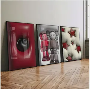Set of 3 Hypebeast Room Decor red ball black Set of 3 Hypebeast Room Decor red ball black