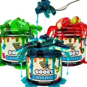 Yum Yum Gooey Gummies Blue Raspberry Wild Cherry Green Apple Sour Ooze Chewy Fruity Punch Snack