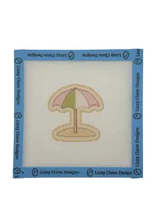 Beach Umbrella - The Royal Icing Collection - 18 mesh - 6x6 - Needlepoint Canvas