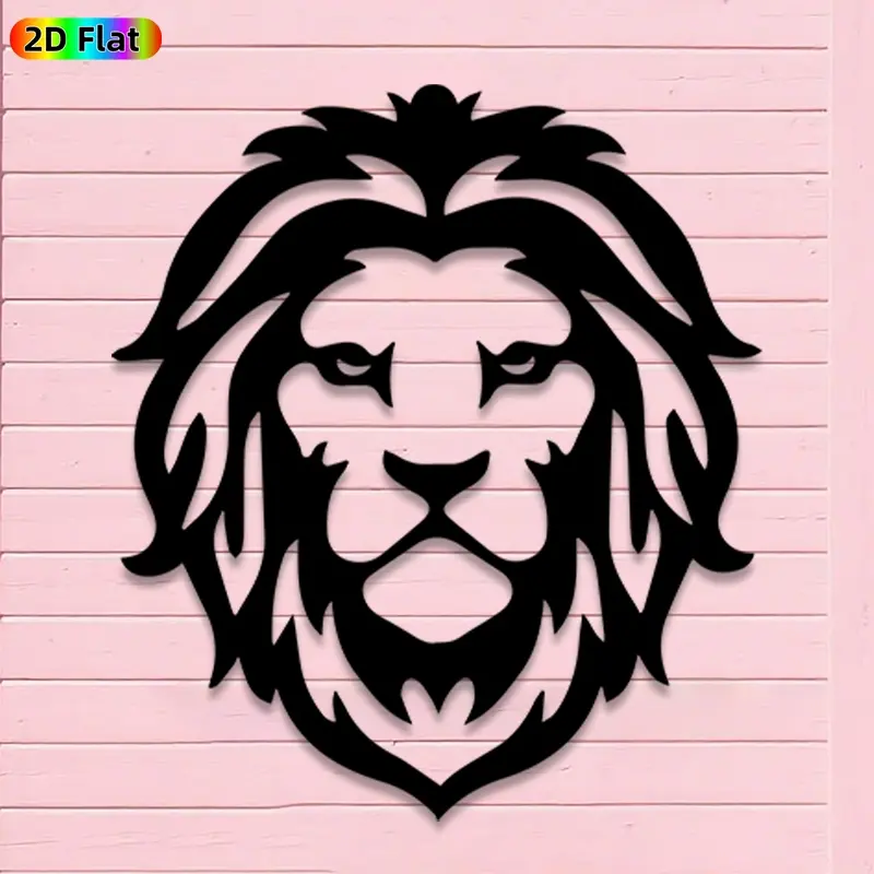1pc Avant-Garde Lion Head Metal Wall Art, Avant-Garde Lion Head Statue Mural, Iron Craft, Perfect for Living Room, Garden, Zoo Corner Decor, Intricate Craftsmanship, Artistic Metalwork, Christmas Decor, Ideal Gift for Trend Seekers