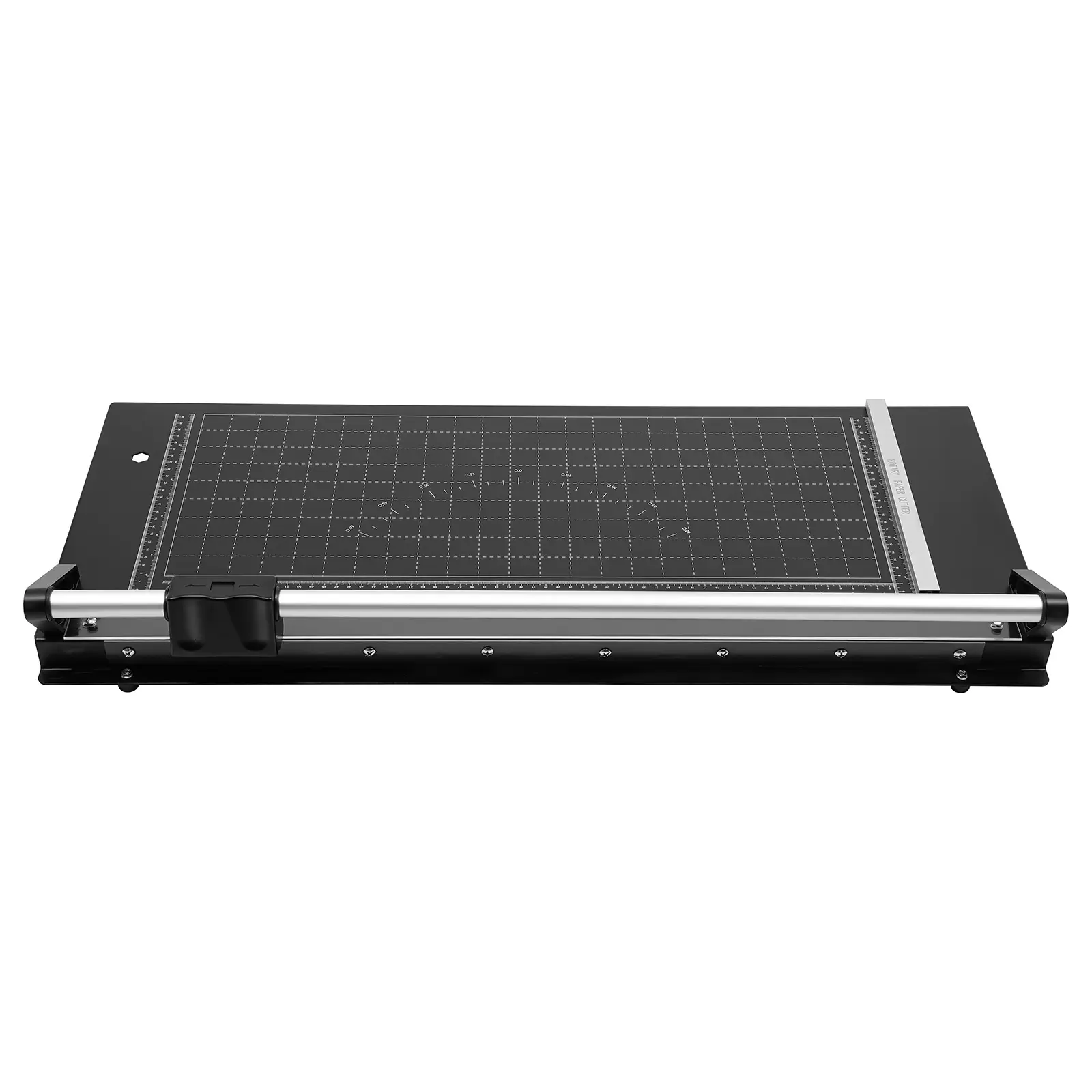 Heavy Duty Rotary Paper Trimmer with Angle-Blade, Cutting Guide, Diamond Edge Rotary, Manganese Steel, Premium Blades - 61cm/24in Cutting Width, 0-60 Degree Adjustable Angle Manual Cutter for Photo Paper, Cardstock, Office Use, Angle-Blade Paper Trimmers