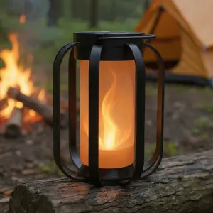 Modern Solar Flame LED Flame Lantern