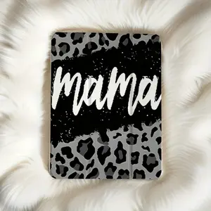 Leopard Print MAMA Pattern iPad Case, Built-in Pencil Holder & Auto Sleep/Wake, Tri-fold Anti-Slip Shockproof Stand Cover, Compatible with iPad 10th/11th Gen, iPad A16, 10.2" iPad, 11" iPad Pro 2020/2021, 11" iPad Air, iPad 2025 & Galaxy Tab S9 FE+ 12.4",