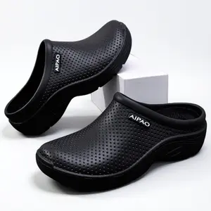 AIPAO Classic Black Clogs | Waterproof & Non-Slip, Ultra-Light & All-Day Comfort, Cloud-Soft Cushioning & Arch Support, Breathable Design, Perfect for Home/Garden/Work