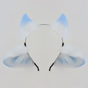 Girls' cross-dressing artifact! Plush three-dimensional ear headband Cute soft headdress Daily wear/Cosplay/Photography/Festival party universal Second dimension enthusiasts/young girls