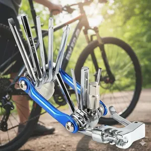 Professional 11-in-1 Bike Multi-Tool Kit, Portable Repair Tool Set for Mountain & Road Bicycles. Essential Cycling Gear with Patch Tools, Compact Durable Case, Quick Fix Solutions for Riders.