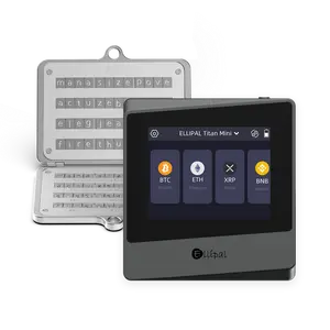 ELLIPAL Titan Mini Bundle - Trusted Crypto Cold Storage Wallets - Best Bitcoin Hardware Wallet - Air Gapped - Offline Crypto Wallet Compact - Minimalist Design - Stainless Steel Seed Phrase Steel Included