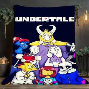 Undertale Cartoon Anime Soft and comfortable home blankets, small throw blankets, nap blankets, perfect Christmas gifts for friends and besties. Super soft heat-pressed blankets. Y251212117