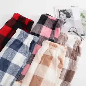2026 Pajama Pants Warm Flannel Casual Loose Fleece Lounge Pants Sleep Pants Lazy Pants（gift）