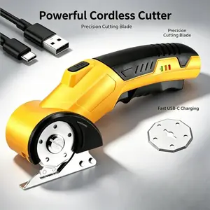 Cordless Electric Cloth Cutter, Rechargeable Handheld Cutting Tool, Fast Smooth Cutting & Labor Saving, Lightweight Easy Operation, For Tailors & Sewing Workers, Ideal for Fabric Leather Carpet Trimming