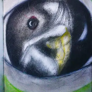 Handmade Drawing Art Pencil Pastel - Unique Artistic Creation with Pencil and Pastel by jose galan