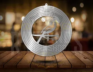 Cardinal on a Limb Wind Spinner - Durable Steel Outdoor Decor with Metal Swivel Hook & Mesmerizing Spinning Effect - Available in Small & Large Sizes