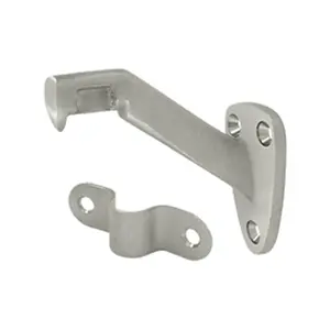 Deltana  3.31 in. Projection Hand Rail Brackets- Satin Nickel - Solid