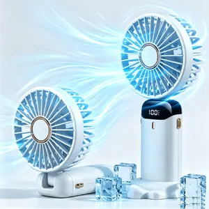 Portable Cordless Multifunction Fan, USB Rechargeable 5-Speed 5000mAh Battery, Foldable Compact Design with Folding Protection, for Travel & Outdoor Activities, Portable Cordless Fan