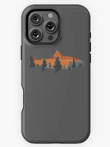 Trout Fly Fishing Nature Outdoor Fisherman Gift iPhone Case - Case for iPhone 8, X, 11, 12, 13, 14, 15, 16