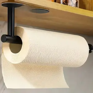 Paper Towel Holder,Self Adhesive or Drilling Paper Towel Holders Under Cabinet Stainless Steel, Space-Saving, Easy Installation for Kitchen, RV & Bathroom-13" Towel Rack for Rolls, Plastic Wrap & More. ﻿