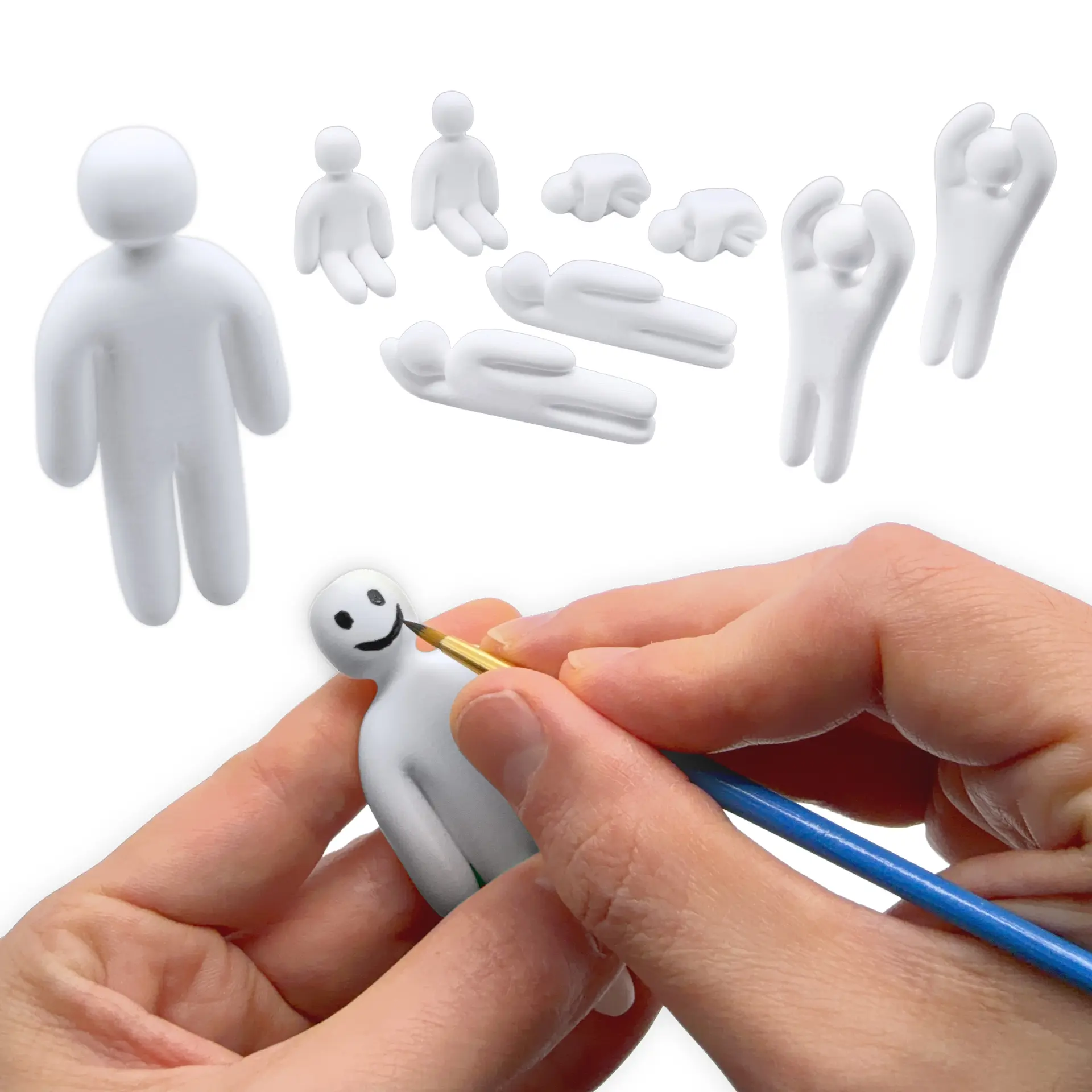 Meccha DIY Chameleon Hide & Seek Statues - 10 Paintable 3D Printed Figurines - Decor for Home, Office, Desk