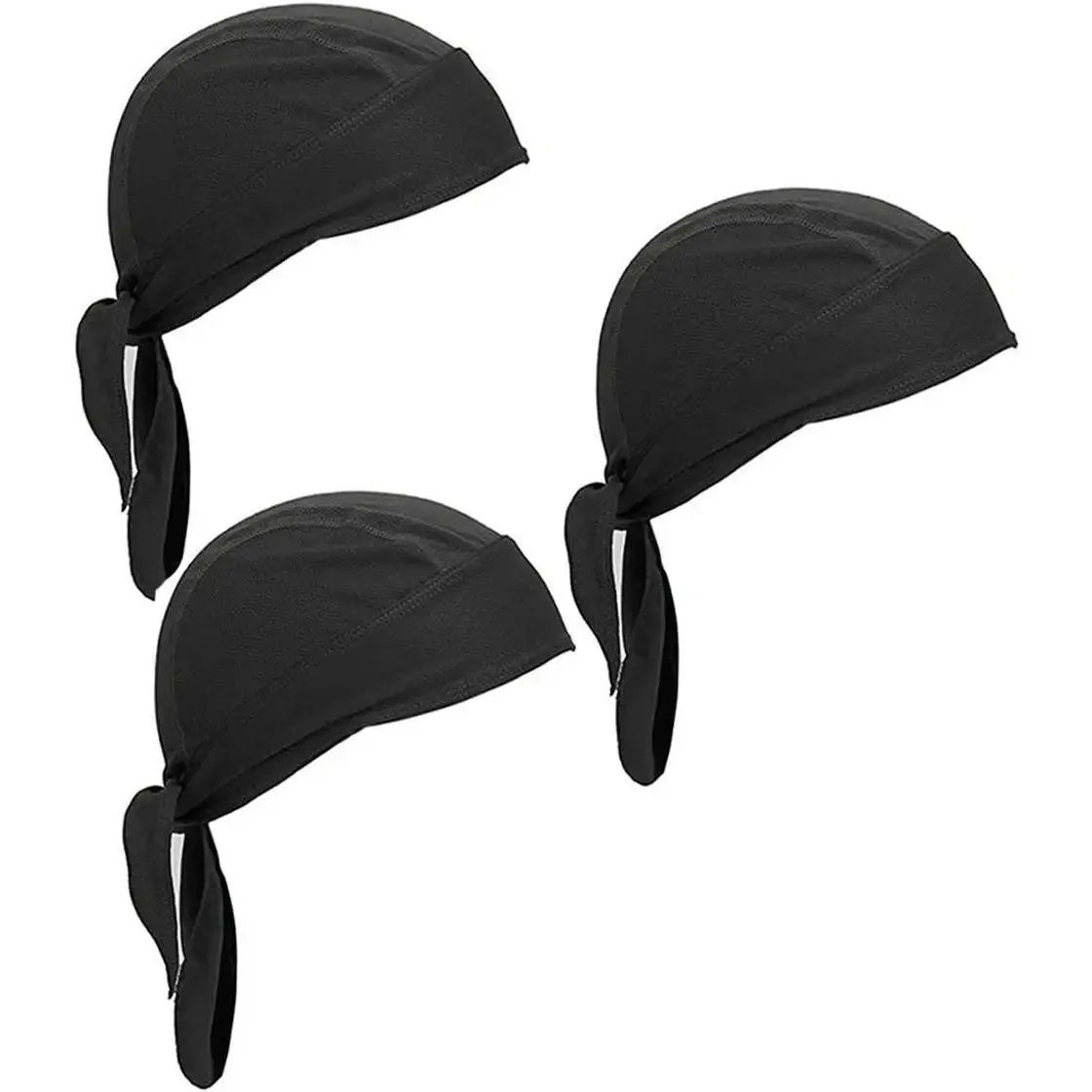 Sweat Wicking Beanie Cap Skull Cap Outdoor Head Wrap for Men and Women Pack of 3 Cycling Hat Motorcycle Biker CapGift.