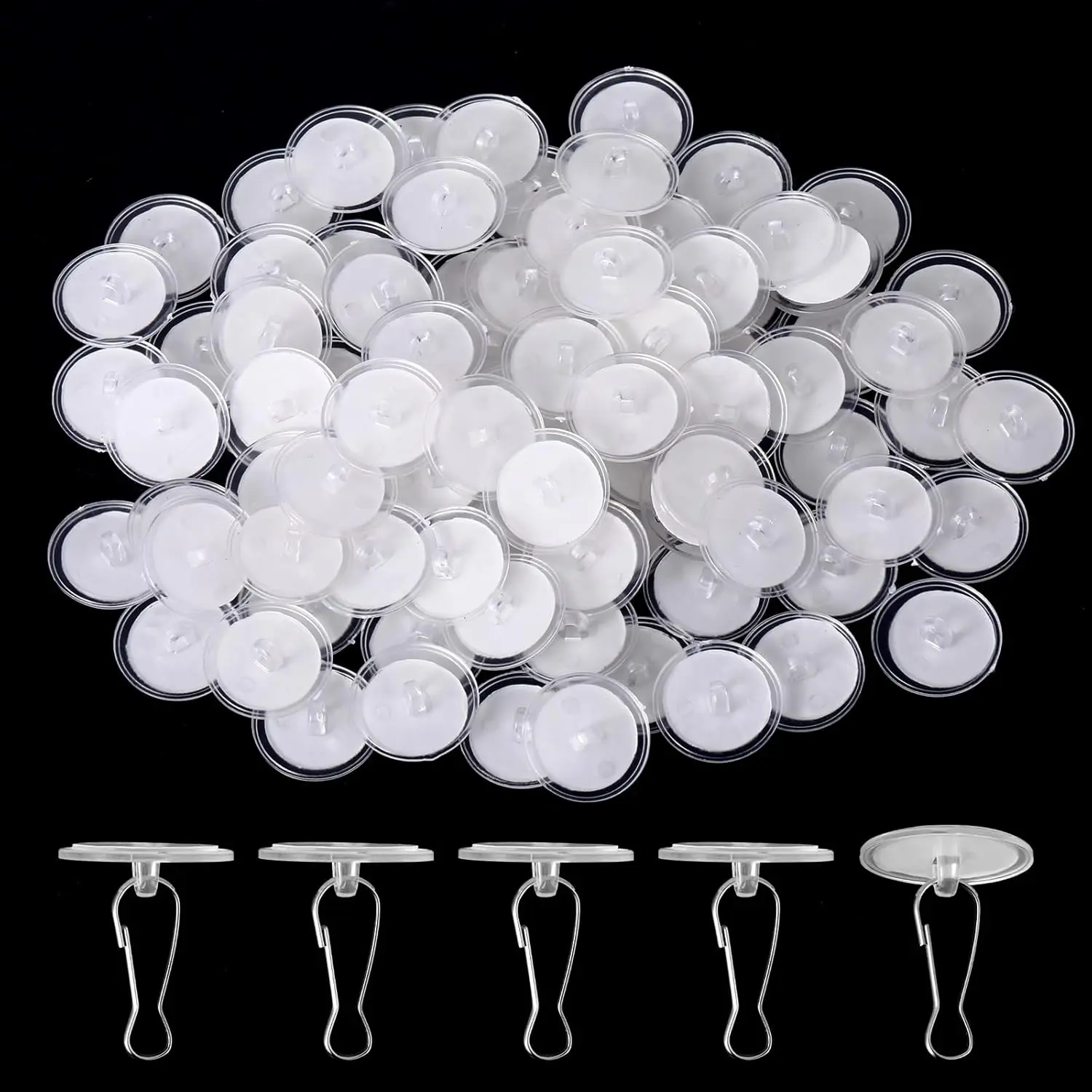 40 Pack Self Adhesive Wall Hook Sticky Ceiling Hooks Small Disc Sticker Hanger