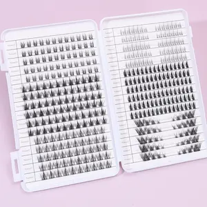 448 clusters of large capacity handmade cat eye false eyelashes - natural makeup extension, various styles of large capacity handmade cat eye mixed DIY single false eyelash set, natural makeup effect improvement Eyelash Extensions