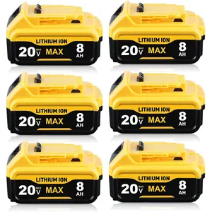2/4/6 Pack 20V 8.0Ah Replacement Battery Compatible with Dewalt DCB200 DCB206 DCD DCF DCG Series Cordless Tools with LED Indicator