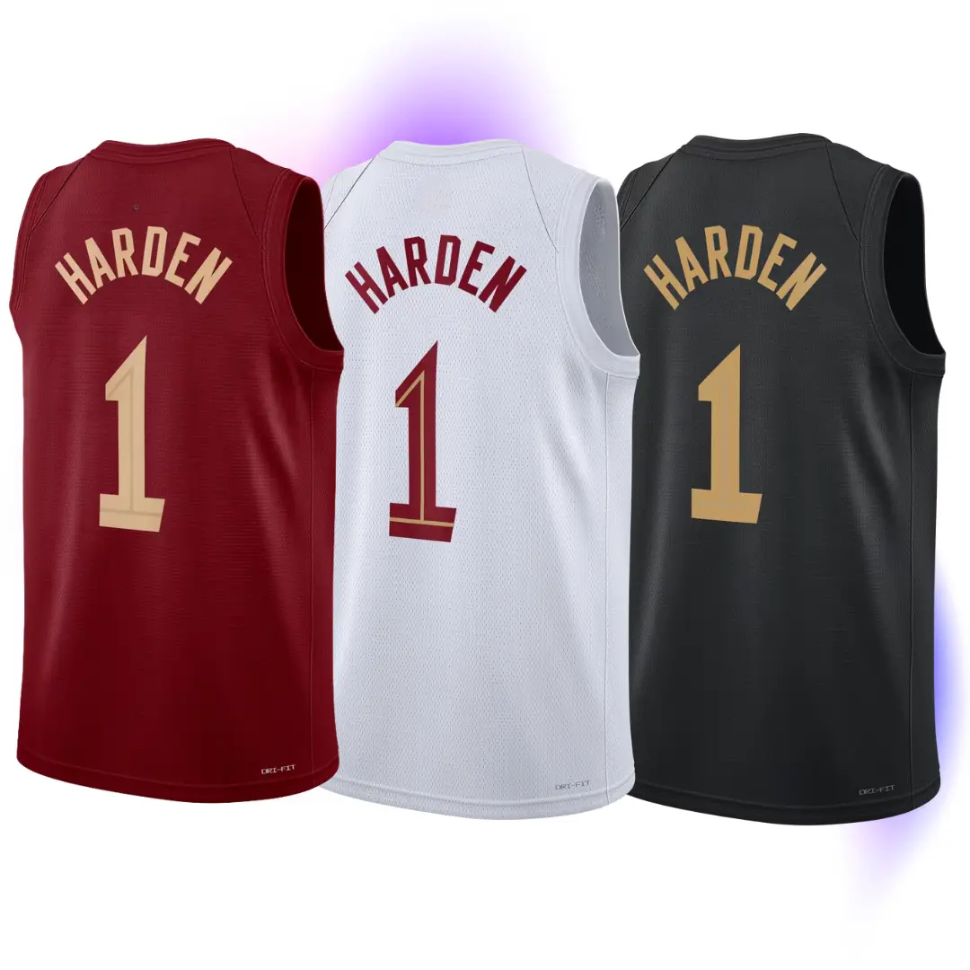 Full Logo Printed Harden #1 Inspired Basketball Jersey, Red White Black Sleeveless Mesh Fan Shirt, Game Day Sportswear
