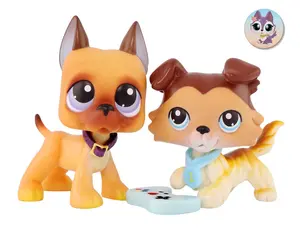 2PC Miniature Bobbing Head Toys Great Dane #244 and Collie #58 Lot Figures Collection Toyset Decor Figurine gifts for kids kid gifts action figures